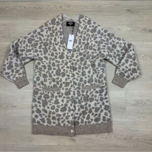 UGG Tomara Leopard Print Oversized Cardigan